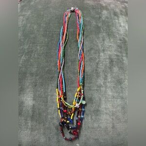 Multi color bead necklace